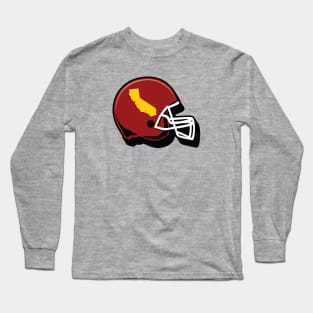 Southern California Outline Football Helmet Long Sleeve T-Shirt